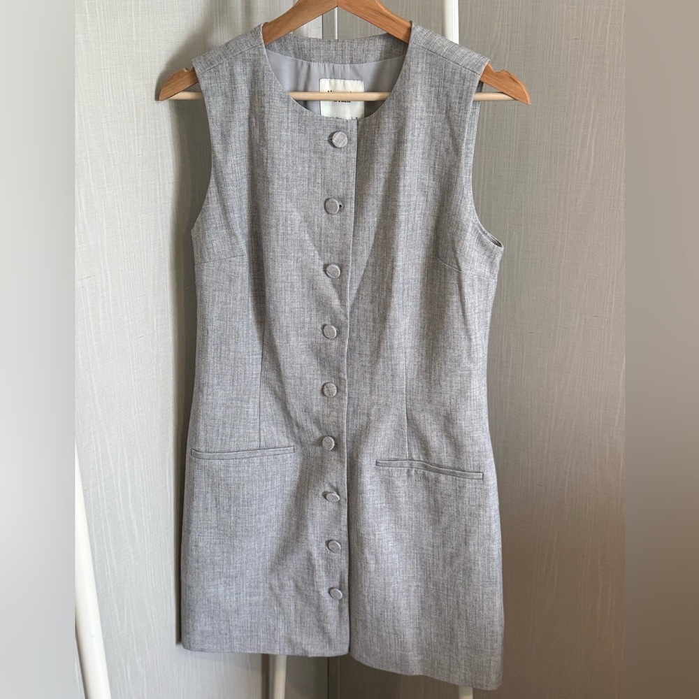 Abercrombie & Fitch Gray Button-Front  Dress